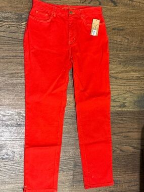 Lauren Ralph Lauren Womens Straight Leg Jeans - Red
